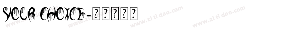 YOUR CHOICE字体转换